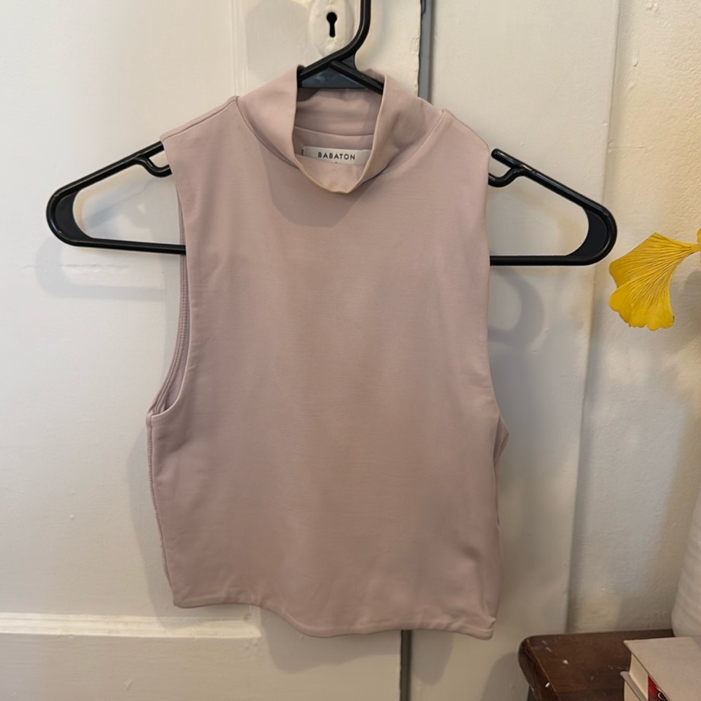Aritzia Babaton Mock Neck Sleeveless Top
